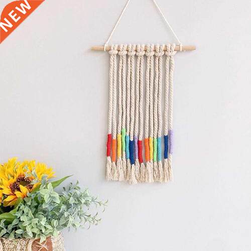 Wall Tapestry Hangng Cotton Rope Har Clps Organzer Dorm