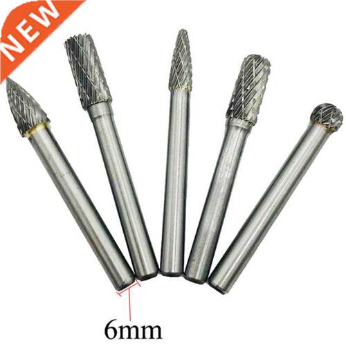 5Pc /Set 8MM Head Tungsten Carbide Rotary Point Burr Die Gri