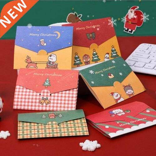 5PCS Heart Merry Christmas ting Card Balloon Trojan Post