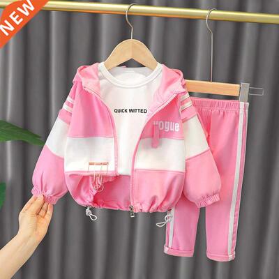Casual Baby Girl Clothes Set 2022 Autumn Cute Hooded Sportsw