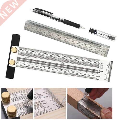180-400mm Scribe T-type Ruler Hole Scribing Ruler Crossed-o