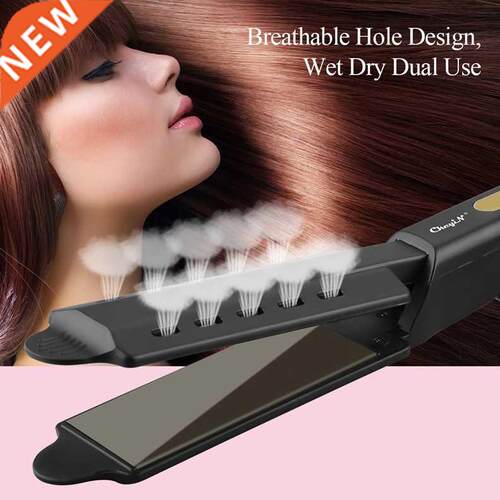 Wide Plate Flat Iron Professional Titanium Alloy Hair Straig