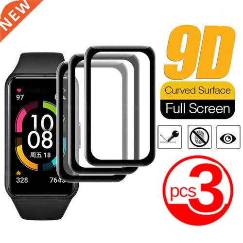 3pcs Full Curved Screen Protector For Huawei Band 6 Tempered