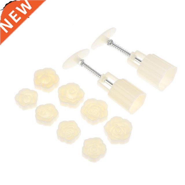4Pcs/Set 0g/50g Rose Shape Mooncake Mold Valentines Day Mol