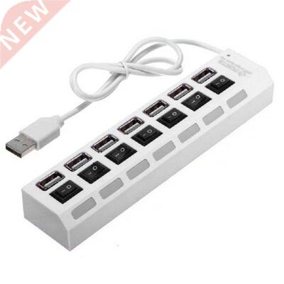 7 Ports USB HUB USB 2.0 High Speed USB Splitter Expander HUB