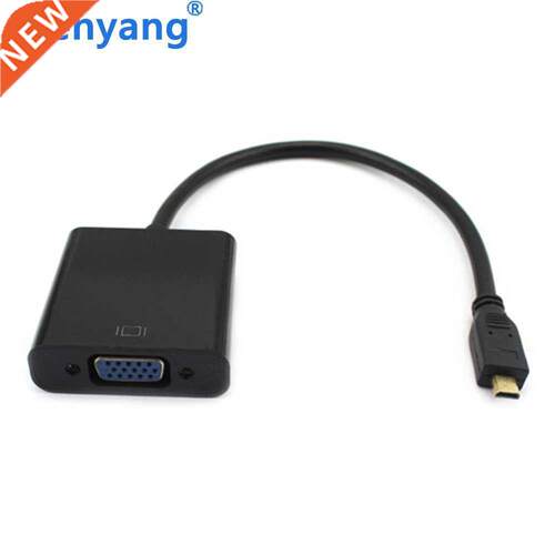 Micro HDMI to VGA Female converter cable cord 1080P with bu