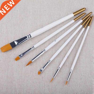 6pcs /set Painting Brush Oil Paint Nylon Hair Water Color Pa
