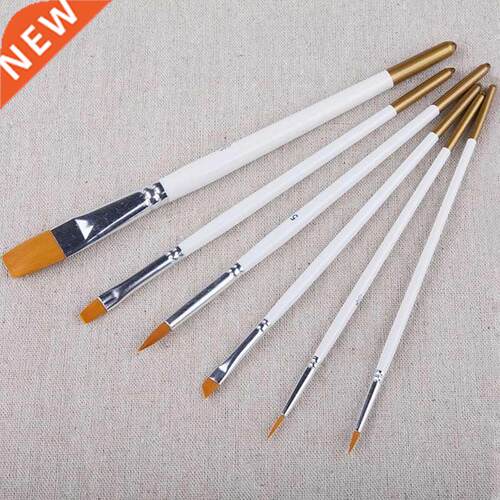 6pcs /set Painting Brush Oil Paint Nylon Hair Water Color Pa