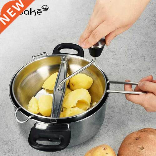 Potato Masher Stainless Steel Potato Ricer With Rotary Handl