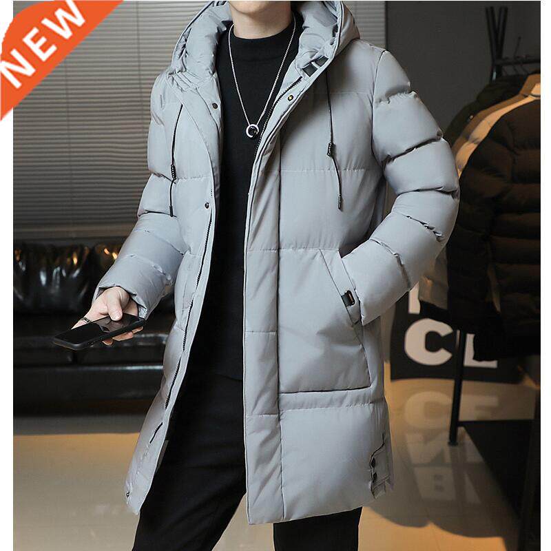 Winter Jackets For Men Hooded Casual Long Cotton Jackets Thi图片