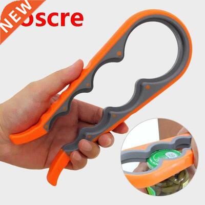 Multi-function 4in1 Can Opener Anti-skid Lid Screw Jam Bottl