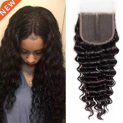 Deep Wave T Part Lace Closure 4x4 Lace Deep Wave Human Hair