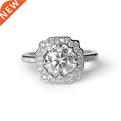 YULEM S925 Silver Moissanite Class D 1 Carat Japanese and Ko