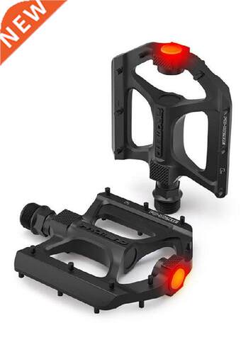 MTB Bicycle Pedal with Warning Light Alloy Anti-slip Pedals