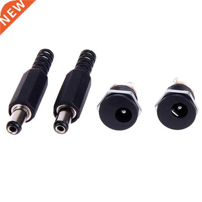 10 pairs 2.1mm x 5.5mm Male Plug + Female Socket Panel Mount