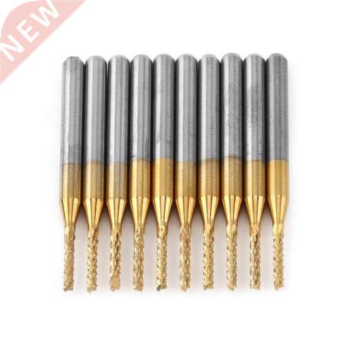 10pcs/set 1.5mm Cutting Edge End Mill CNC PCB Engraving Bit