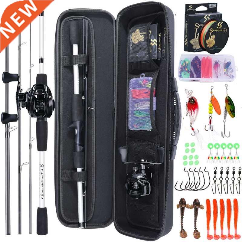 Sougayilang Fishing Rod Reel Combo Portable 4 Sections 198C