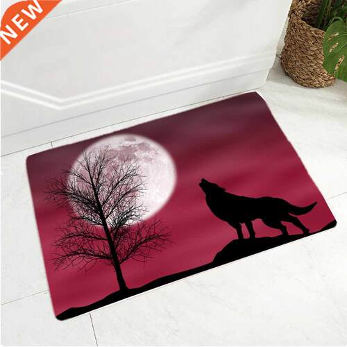 Wolf Mat Mandala Flower Doormat Non-slp Geometrc Carpet