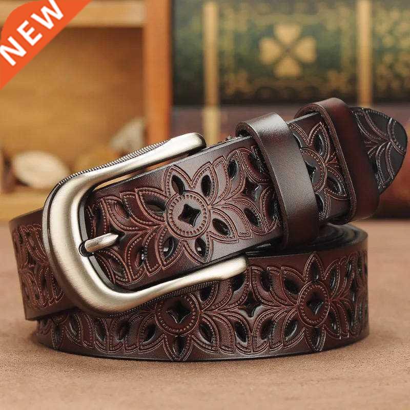 Genuine Leather Belts for Women Second Layer Cowskin Woman B