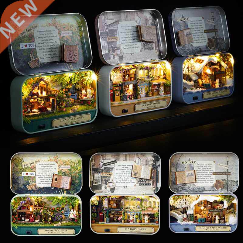 Box Theatre Dollhouse Furniture Miniature Toy DIY Miniatures