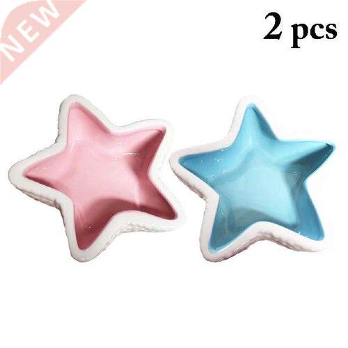 2PCS Mini Ceramic Bowl Small Pet Hamster Cute Star Pet