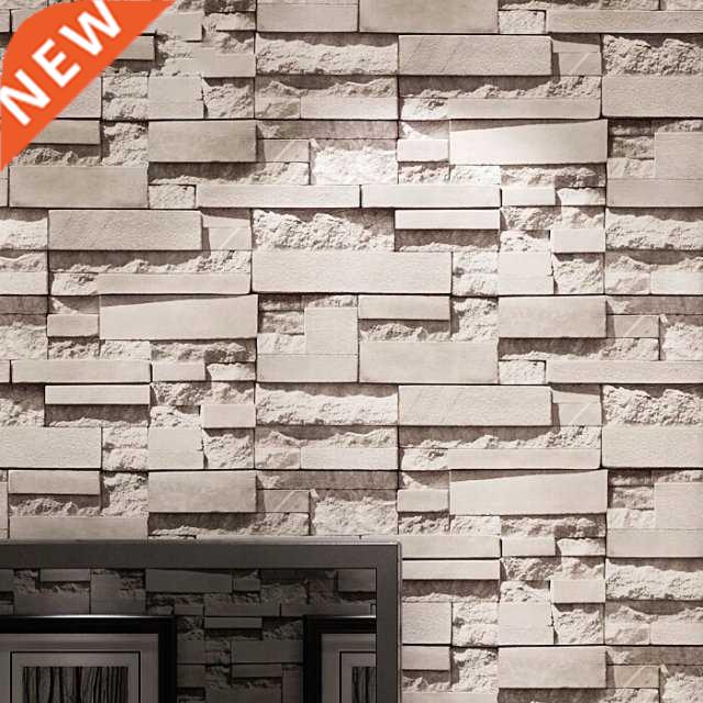 3D Abstract Brick Wallpaper Simple PVC Wallpaper Living Room