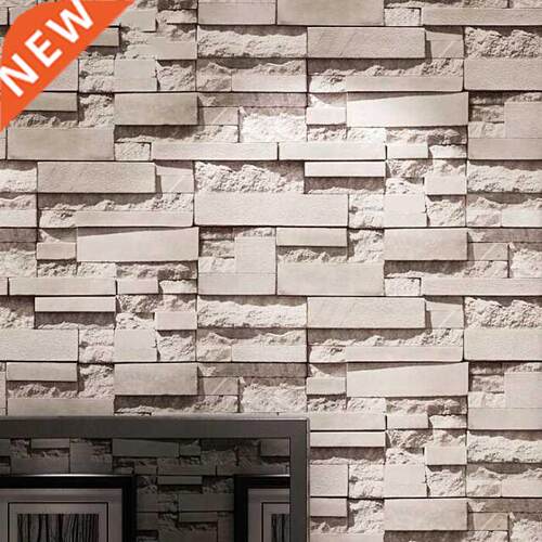 3D Abstract Brick Wallpaper Simple PVC Wallpaper Living Room