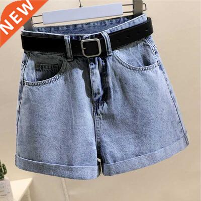 Summer New Denim Shorts Women's High Waist All-match Loose a
