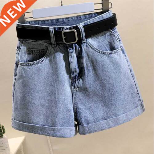 Summer New Denim Shorts Women's High Waist All-match Loose a
