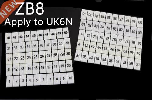 Flame retardant UK6N terminal row digital mark number tube