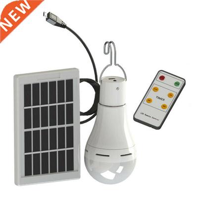 Solar Powered Shed Light Bulb LED Portable Hang Up 9W Lamp