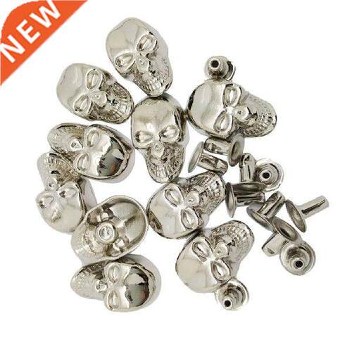 10 Sets Fashion Skull Studs Rock Rivet for Clothes Shoes