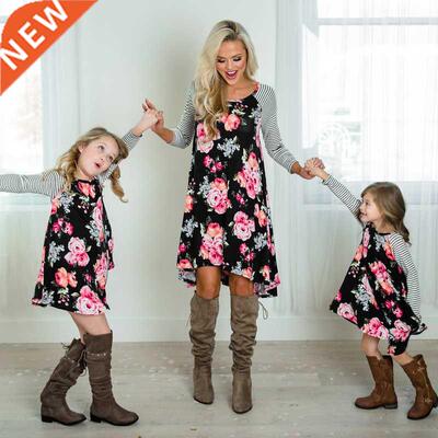 M And Daughter Dress Floral Matching Mom Girls Family C