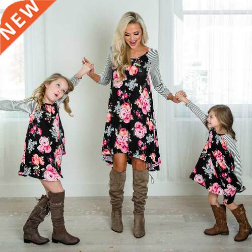M And Daughter Dress Floral Matching Mom Girls Family C