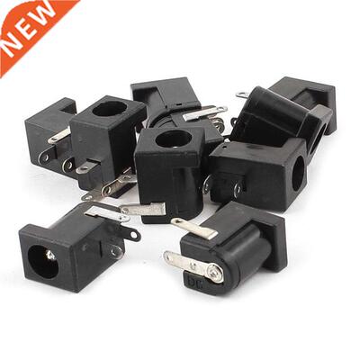 10pcs Black 3 Pin 2.5mmx5.5mm DC Power Jack Socket PCB Mount