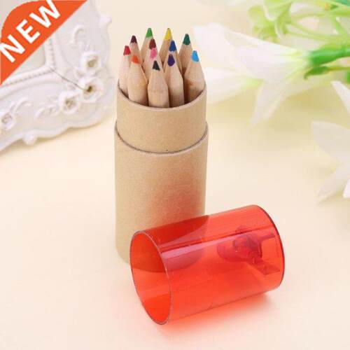 12Pc Mini Cute Child Gift Wooden Painting Writing 12 Colors