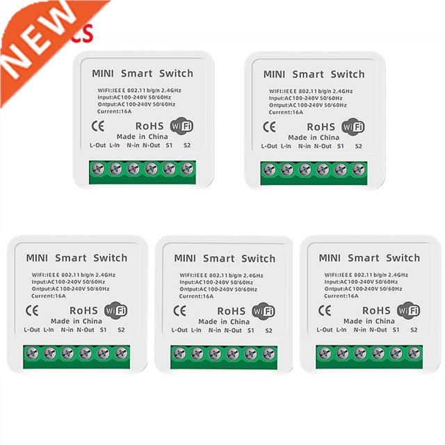 5PCS Tuya WiFi DIY Switch 16/10A 2Way Control Smart Home Aut