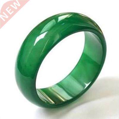 100% Natural green jade agate rings for women men jade ring
