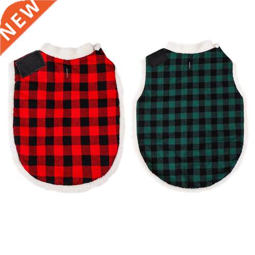 Warm Dog Clothes Winter Plaid Windproof Pet Dog Coat for