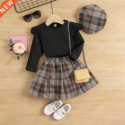 FOCUSNORM 1-6Y Autumn Lovely Kids Girls Clothes Sets 3pcs Fl