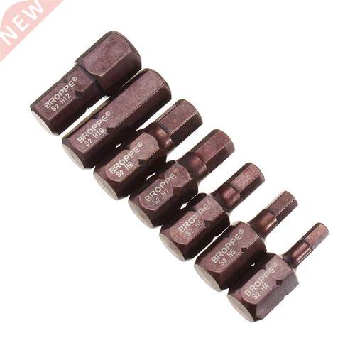 7pcs 30mm Hex Bit 10mm Hex Shank for Impact H4/H5/H6/H7/H8/H