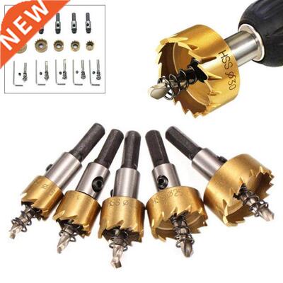 Drillpro 5Pcs/set HSS 6542 Titanium Coated Hole Sawtooth HSS