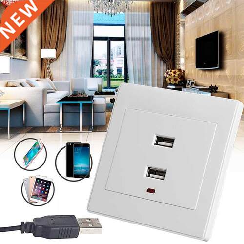 Dual USB Wall Socket Charger AC/DC Power Adapter Plug Outlet