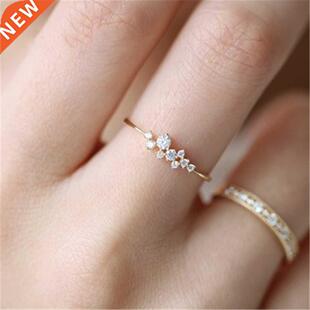 Stylish Fashion Women Ring Finger Jewelry Rose Gold /Sliver