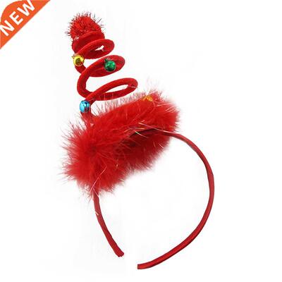 Christmas Feather Hair Band Funny Xmas Hair Spiral Spring