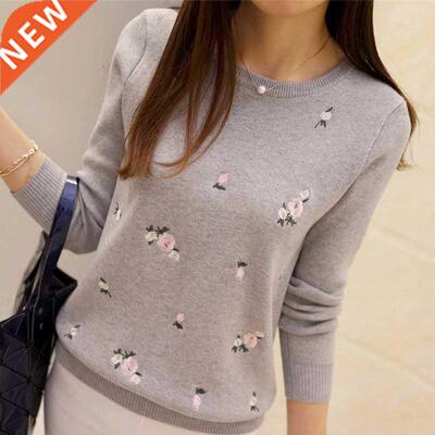 OHCLOTHING 2022 Autumn Sweater Women Embroidery Knitted Wint