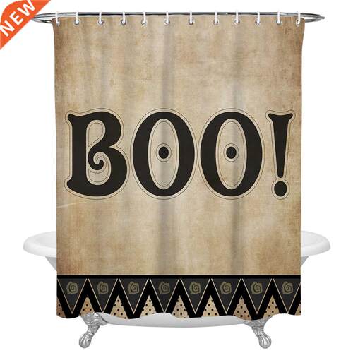 Halloween Retro Shower Curtain Waterproof Polyester Fabric