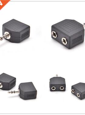 2PCS/lot Audio 3.5mm Jack Male to Double AUX Female Headphon