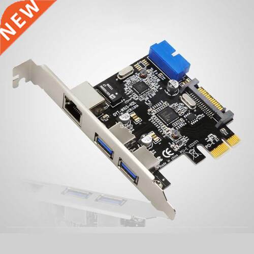 2 Ports PCI Express USB 3.0 + RJ45 Gigabit Ethernet Front Pa