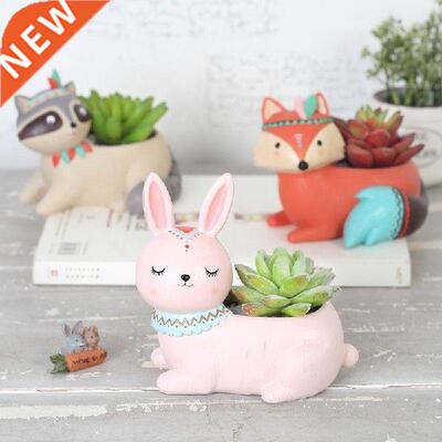 Cute Animal Flowerpot Resin Succulent Plant Pot Fox